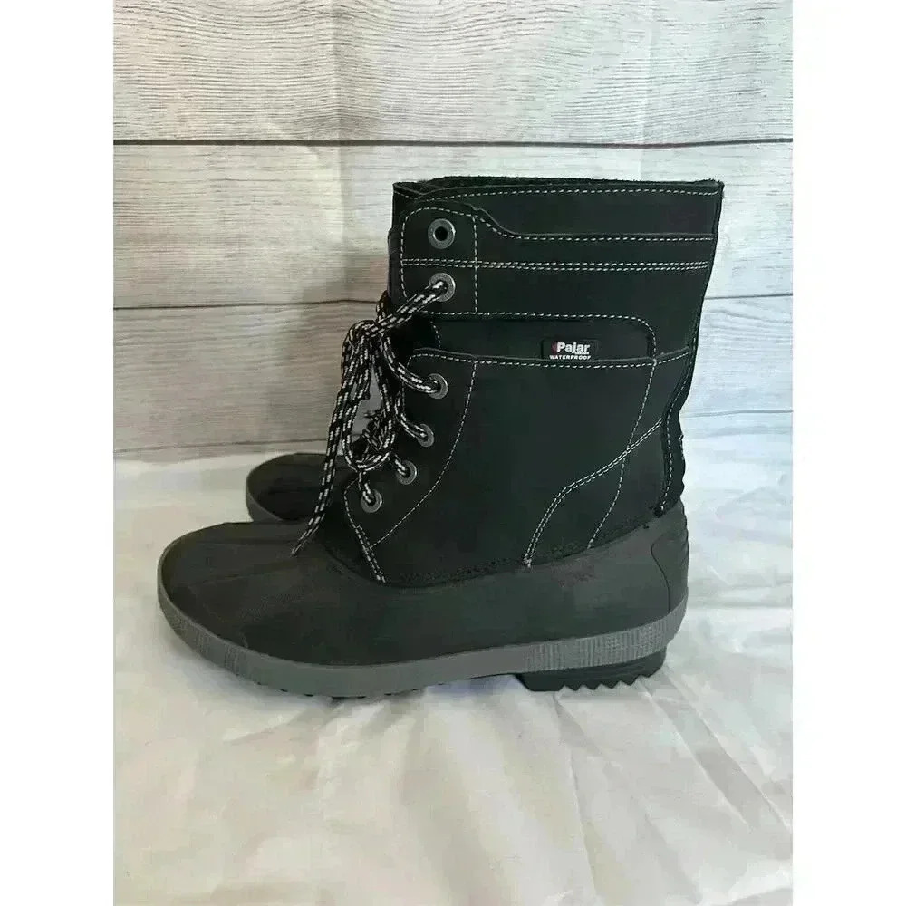 Pajar Men's Leroy Waterproof Black Snow Boots Size 9 Winter Casual - Picture 6 of 8